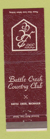 Matchbook Cover - Battle Creek Country Club MI