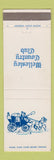 Matchbook Cover - Wellesley Country Club MA