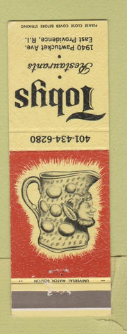 Matchbook Cover - Toby's Restaurants East Providence RI
