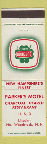 Matchbook Cover - Parker's Motel North Woodstock NH