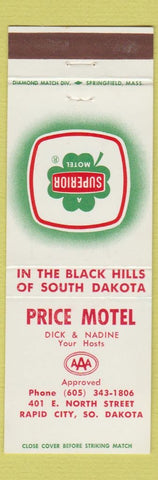 Matchbook Cover - Price Motel Rapid City SD
