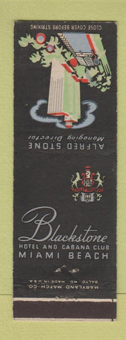Matchbook Cover - Blackstone Hotel Miami Beach FL