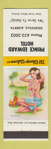 Matchbook Cover - Prince Edward Hotel Vegreville AB pinup