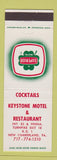 Matchbook Cover - Keystone Motel Restaurant New Cumberland PA