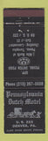 Matchbook Cover - Pennsylvania Dutch Motel Denver PA