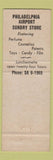 Matchbook Cover - Airport Food Services Philadelphia PA