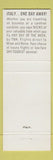 Matchbook Cover - TWA Airlines Italy girlie