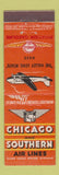 Matchbook Cover - Chicago and Southern Airlines Shell oil gas