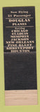 Matchbook Cover - Chicago and Southern Airlines Shell oil gas