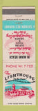 Matchbook Cover - The Lighthouse Miami Beach FL crab