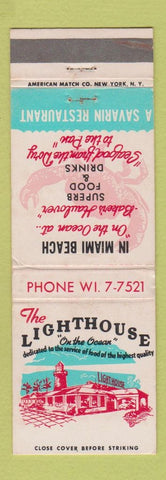 Matchbook Cover - The Lighthouse Miami Beach FL crab