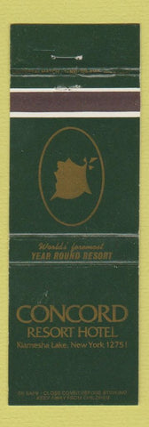 Matchbook Cover - Concord Resort Hotel Kiamesha Lake NY