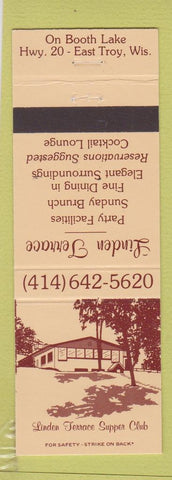 Matchbook Cover - Linden Terrace Supper Club East Troy WI