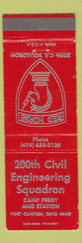 Matchbook Cover - 200th Civil Engineering Squadron Port Clinton OH