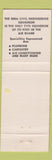 Matchbook Cover - 200th Civil Engineering Squadron Port Clinton OH