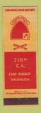 Matchbook Cover - 218th Camp Murray WA military
