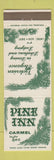Matchbook Cover - Pine Inn Carmel By the Sea CA