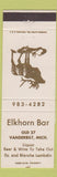 Matchbook Cover - Elkhorn Bar Vanderbilt MI