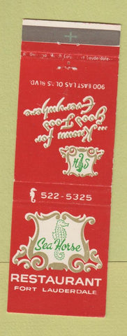 Matchbook Cover - Sea Horse Restaurant Fort Lauderdale FL