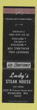 Matchbook Cover - Lundy's Steak House Milwaukee WI