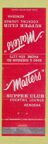 Matchbook Cover - Masters Supper Club Kenosha WI