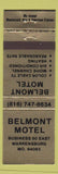 Matchbook Cover - Belmont Motel Warrensburg MO