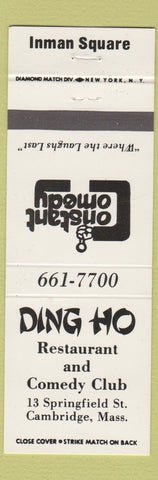 Matchbook Cover - King Ho Restaurant Comedy Club Cambridge MA