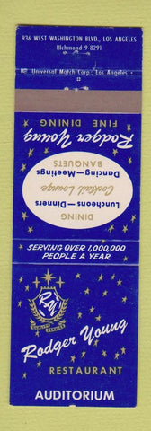 Matchbook Cover - Rodger Young Restaurant Los Angeles CA