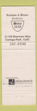 Matchbook Cover - Michael's Canoga Inn Canoga Park CA