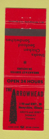 Matchbook Cover - The Arrowhead Hampshire IL