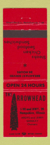 Matchbook Cover - Arrowhead Hampshire IL