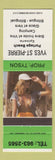 Matchbook Cover - Yves St Pierre Portage Beach QC pinup GREEN BAND