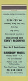 Matchbook Cover - Rainbow Motel Roller Rink London ON GREEN #1