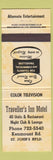 Matchbook Cover - Traveller's Inn Motel St John's NF YELLOW