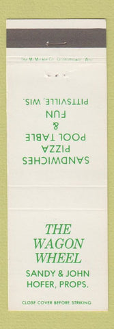 Matchbook Cover - Wagon Wheel Restaurant Pizza Billiards Pittsville WI