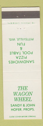 Matchbook Cover - Wagon Wheel Restaurant Pizza Billiards Pittsville WI