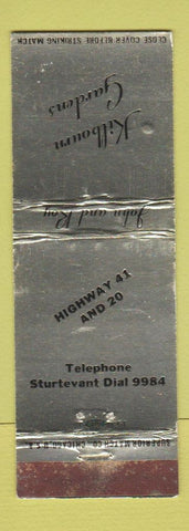 Matchbook Cover - Kilbourn Gardens Sturtevant WI WEAR