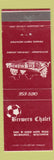 Matchbook Cover - Brewers Chalet Milwaukee WI