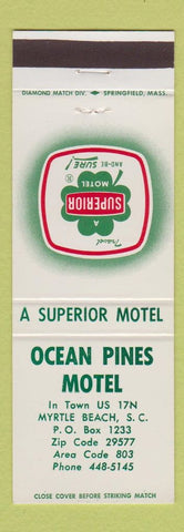 Matchbook Cover - Ocean Pines Motel Myrtle Beach SC