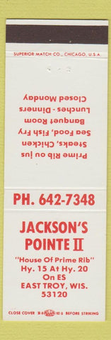 Matchbook Cover - Jackson's Pointe II East Troy WI