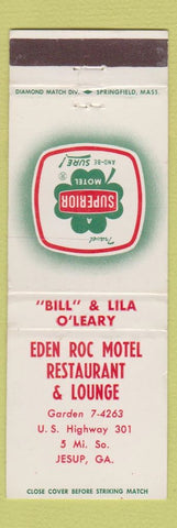 Matchbook Cover - Eden Roc Motel Jesup GA WEAR