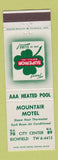 Matchbook Cover - Mountair Motel Richfield UT