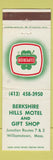 Matchbook Cover - Berkshire Hills Motel Williamstown MA WEAR