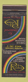 Matchbook Cover - Hotel Rainbow Great Falls MT