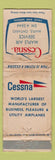 Matchbook Cover - Cessna Airplanes Maple ON POOR