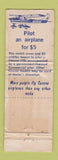 Matchbook Cover - Cessna Airplanes Maple ON POOR