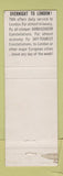Matchbook Cover - TWA Airlines London UK girlie