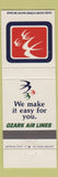 Matchbook Cover - Ozark Airlines Stop Lite