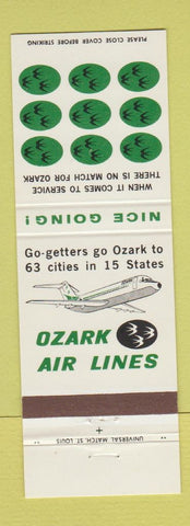 Matchbook Cover - Ozark Airlines Nice Going