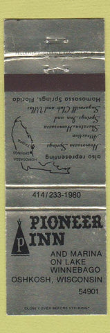 Matchbook Cover - Pioneer Inn Oshkosh WI